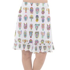 Female Reproductive System  Fishtail Chiffon Skirt by ArtByAng