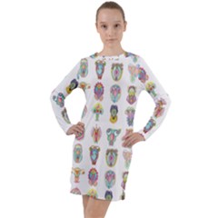 Female Reproductive System  Long Sleeve Hoodie Dress