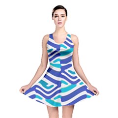 Colored Abstract Print1 Reversible Skater Dress