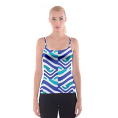 Colored Abstract Print1 Spaghetti Strap Top