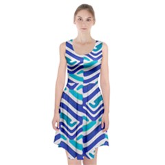 Colored Abstract Print1 Racerback Midi Dress