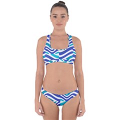 Colored Abstract Print1 Cross Back Hipster Bikini Set by dflcprintsclothing