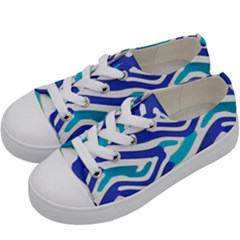 Colored Abstract Print1 Kids  Low Top Canvas Sneakers by dflcprintsclothing