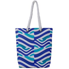 Colored Abstract Print1 Full Print Rope Handle Tote (small) by dflcprintsclothing