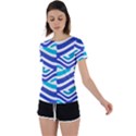 Colored Abstract Print1 Back Circle Cutout Sports Tee View1