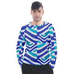 Colored Abstract Print1 Men s Long Sleeve Raglan Tee