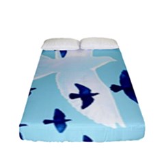 Illustrations Birds Flying Fitted Sheet (full/ Double Size)