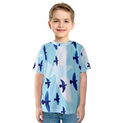 Illustrations Birds Flying Kids  Sport Mesh Tee