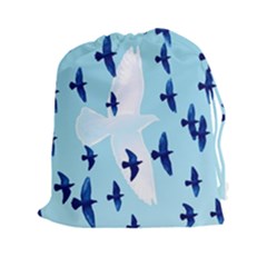 Illustrations Birds Flying Drawstring Pouch (2xl) by HermanTelo