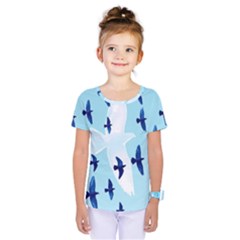 Illustrations Birds Flying Kids  One Piece Tee