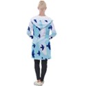 Illustrations Birds Flying Longline Hooded Cardigan View2