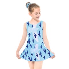 Illustrations Birds Flying Kids  Skater Dress Swimsuit