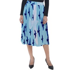 Illustrations Birds Flying Classic Velour Midi Skirt  by HermanTelo