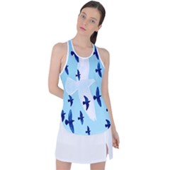 Illustrations Birds Flying Racer Back Mesh Tank Top by HermanTelo