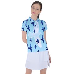 Illustrations Birds Flying Women s Polo Tee