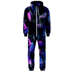 Abstract Atom Background Hooded Jumpsuit (men) 