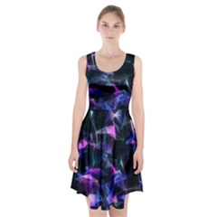 Abstract Atom Background Racerback Midi Dress