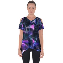 Abstract Atom Background Cut Out Side Drop Tee by Mariart