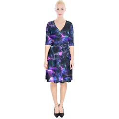 Abstract Atom Background Wrap Up Cocktail Dress by Mariart