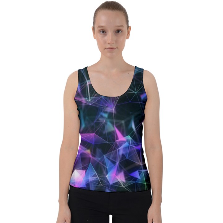 Abstract Atom Background Velvet Tank Top