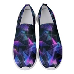 Abstract Atom Background Women s Slip On Sneakers