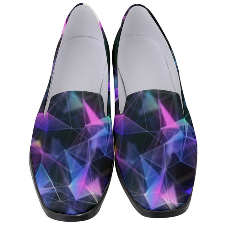 Abstract Atom Background Women s Classic Loafer Heels