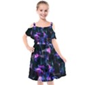 Abstract Atom Background Kids  Cut Out Shoulders Chiffon Dress View1