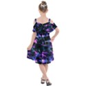 Abstract Atom Background Kids  Cut Out Shoulders Chiffon Dress View2