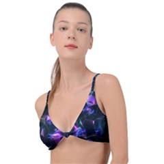 Abstract Atom Background Knot Up Bikini Top