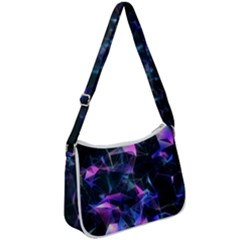 Abstract Atom Background Zip Up Shoulder Bag by Mariart