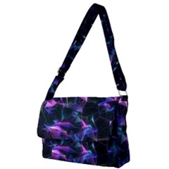 Abstract Atom Background Full Print Messenger Bag (l)