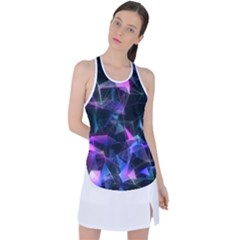 Abstract Atom Background Racer Back Mesh Tank Top