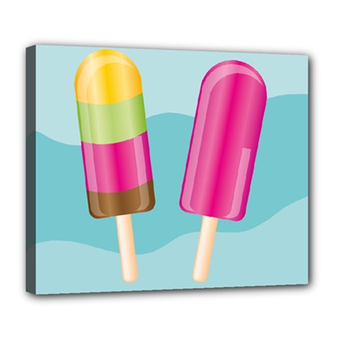 Ice Cream Parlour Deluxe Canvas 24  X 20  (stretched) by HermanTelo