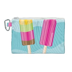 Ice Cream Parlour Canvas Cosmetic Bag (large) by HermanTelo