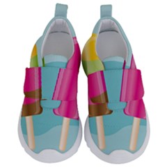 Ice Cream Parlour Kids  Velcro No Lace Shoes by HermanTelo