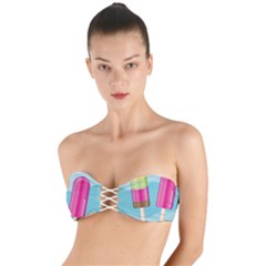 Ice Cream Parlour Twist Bandeau Bikini Top by HermanTelo