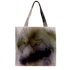 Wolf Evil Monster Zipper Grocery Tote Bag