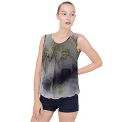 Wolf Evil Monster Bubble Hem Chiffon Tank Top by HermanTelo