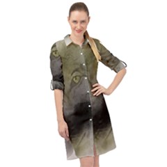 Wolf Evil Monster Long Sleeve Mini Shirt Dress