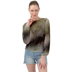 Wolf Evil Monster Banded Bottom Chiffon Top by HermanTelo