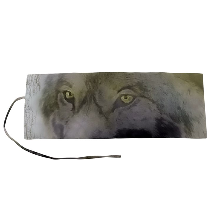 Wolf Evil Monster Roll Up Canvas Pencil Holder (S)