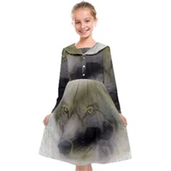 Wolf Evil Monster Kids  Midi Sailor Dress