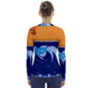 Fish Water Fisherman V-Neck Long Sleeve Top View2