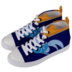 Fish Water Fisherman Women s Mid-top Canvas Sneakers