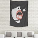 Wide open and ready - kinky girl face in the dark Small Tapestry View2