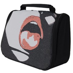 Wide Open And Ready - Kinky Girl Face In The Dark Full Print Travel Pouch (big) by Casemiro