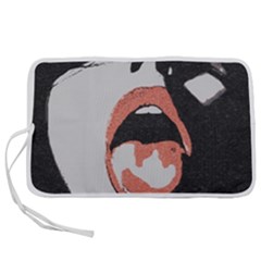 Wide Open And Ready - Kinky Girl Face In The Dark Pen Storage Case (s) by Casemiro