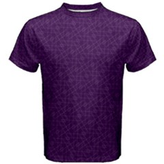 Simple Purple And White Pattern Abstract Geometric Men s Cotton Tee