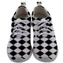 Black And White Rhombus Mens Athletic Shoes View1