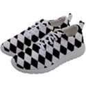 Black And White Rhombus Mens Athletic Shoes View2